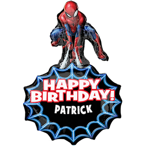 34" Spider-man Personalized SuperShape™ Balloon