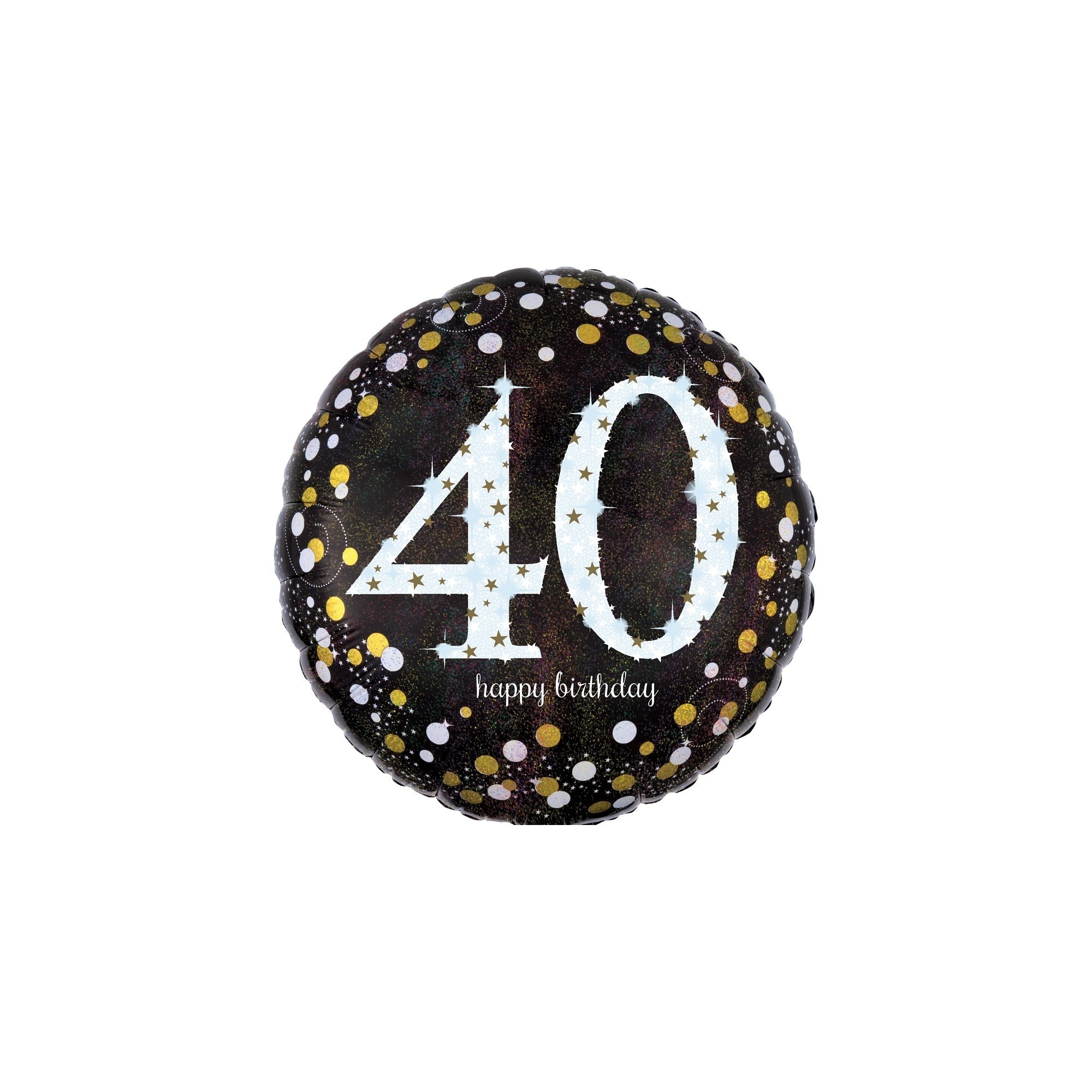 17" birthday black sparkle 40th