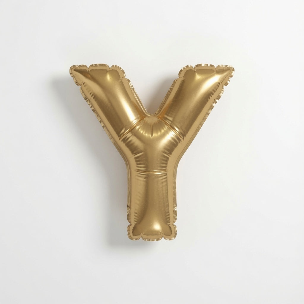 Gold Letter Y