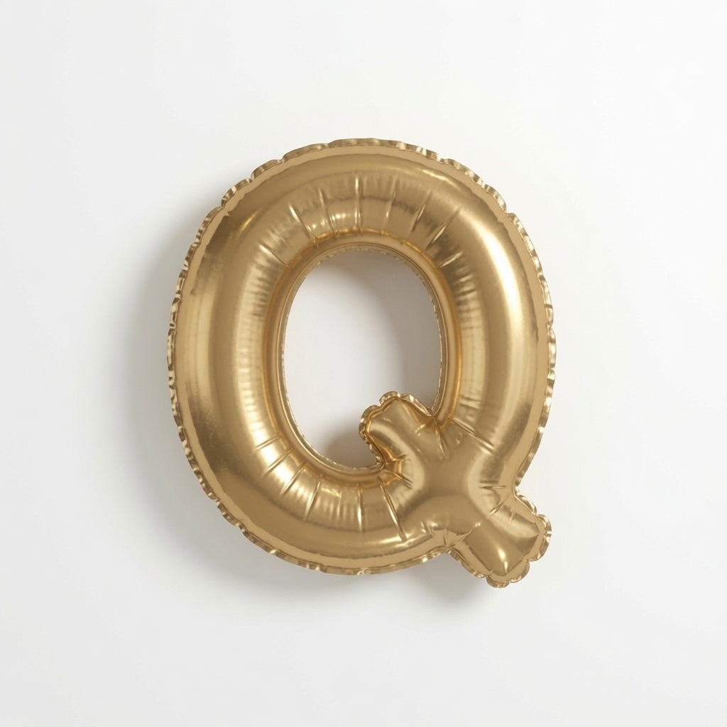 Gold Foil Letter Q