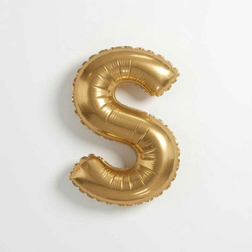 Gold Foil Letter S