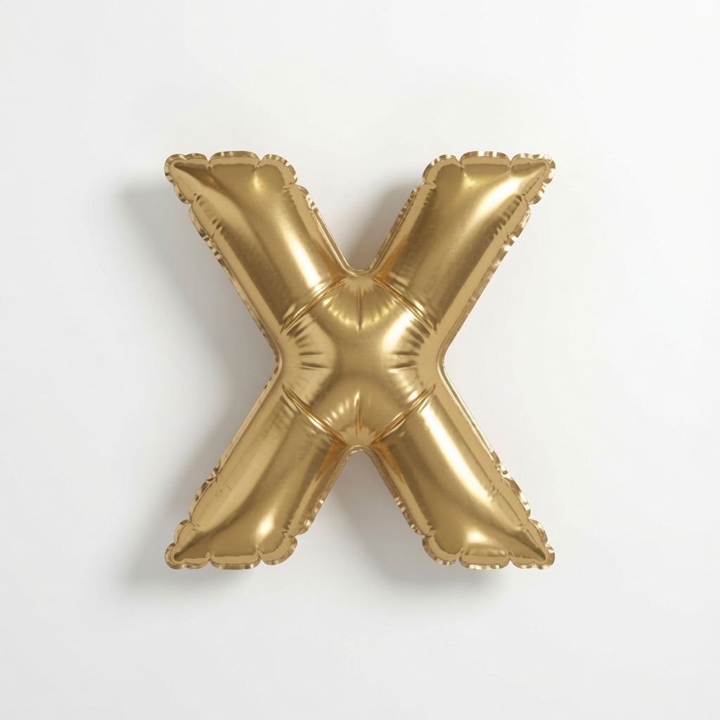 R/Gold Letter X