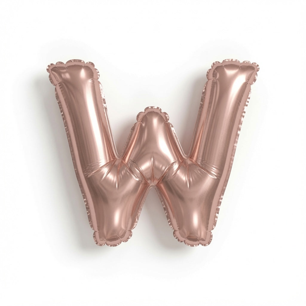 Rose Gld Letter W