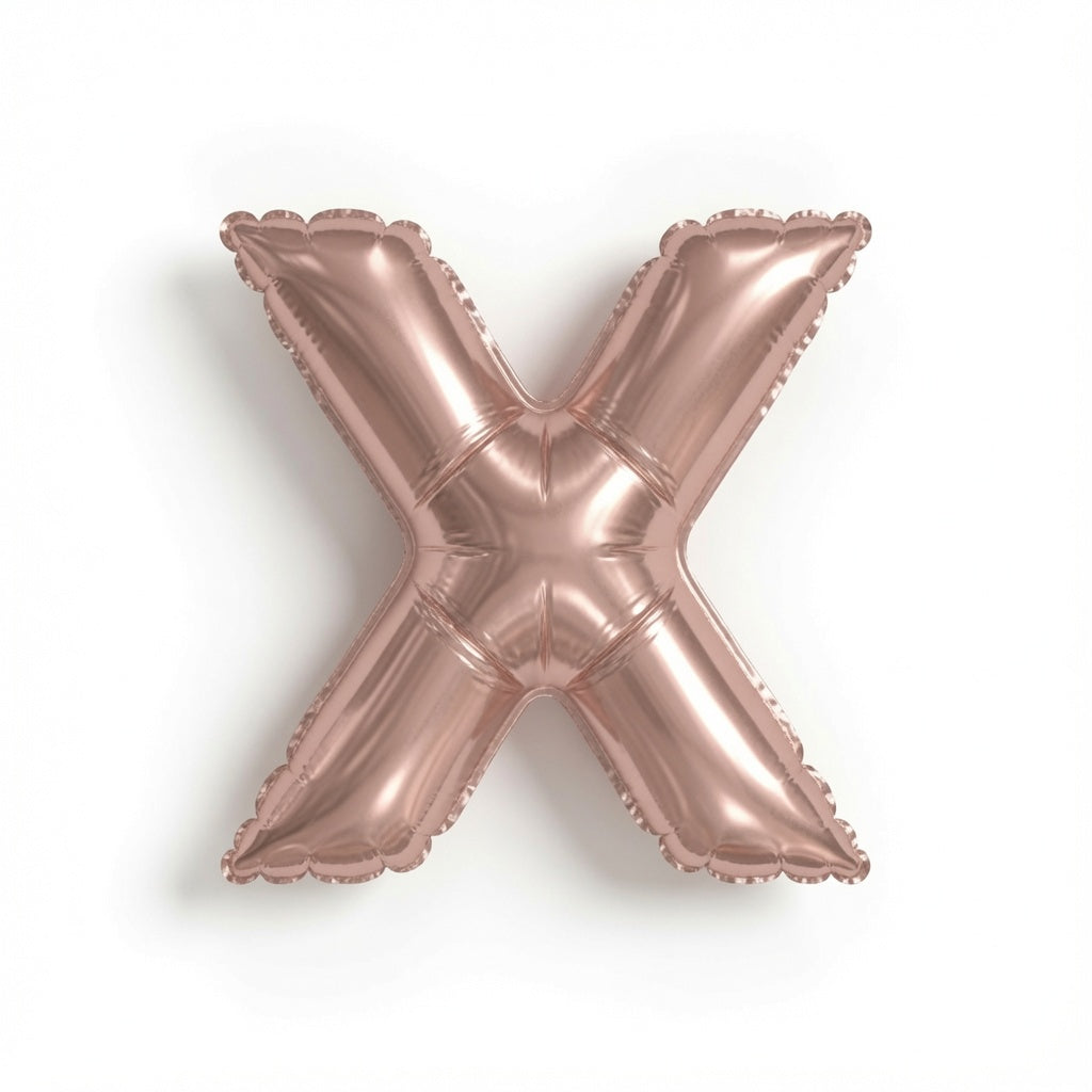 Rose Gld Letter X