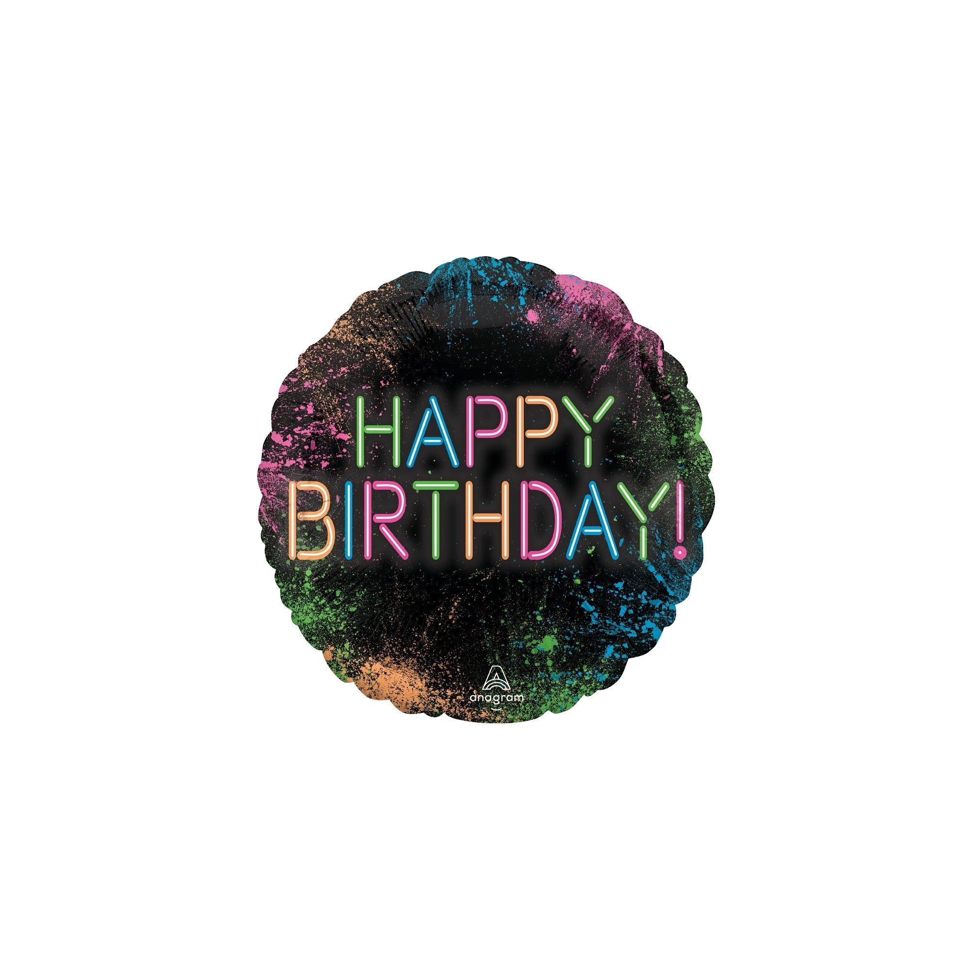 17" HB black Neon splatter