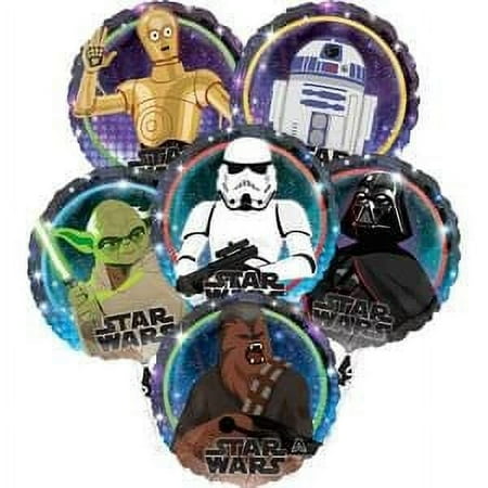 Star Wars Galaxy Balloon Bouquet - 5 Pieces