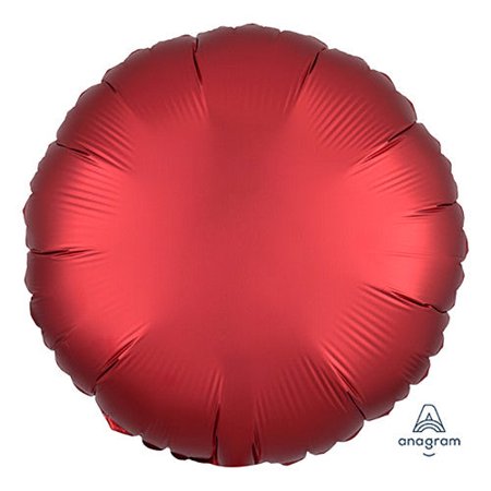 18" Satin Luxe™ Circle Standard Balloon - Sangria