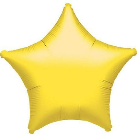 18" Metallic Star Standard Balloon - Yellow