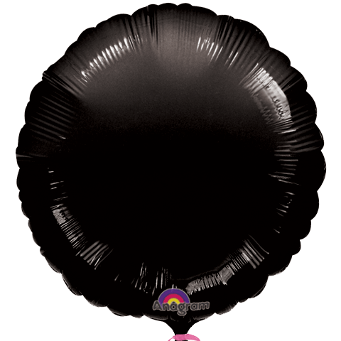 18" Round Standard Balloon - Black