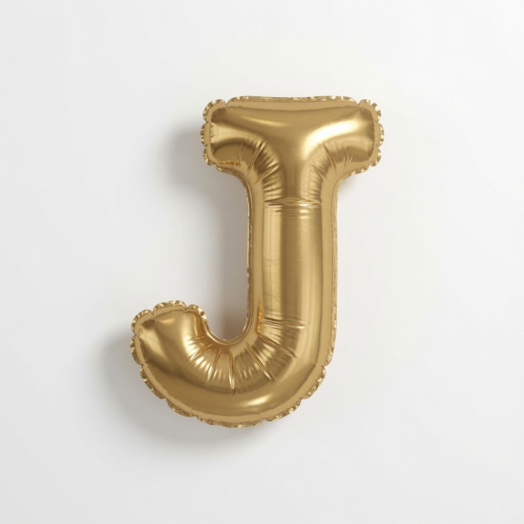 Gold Foil Letter J
