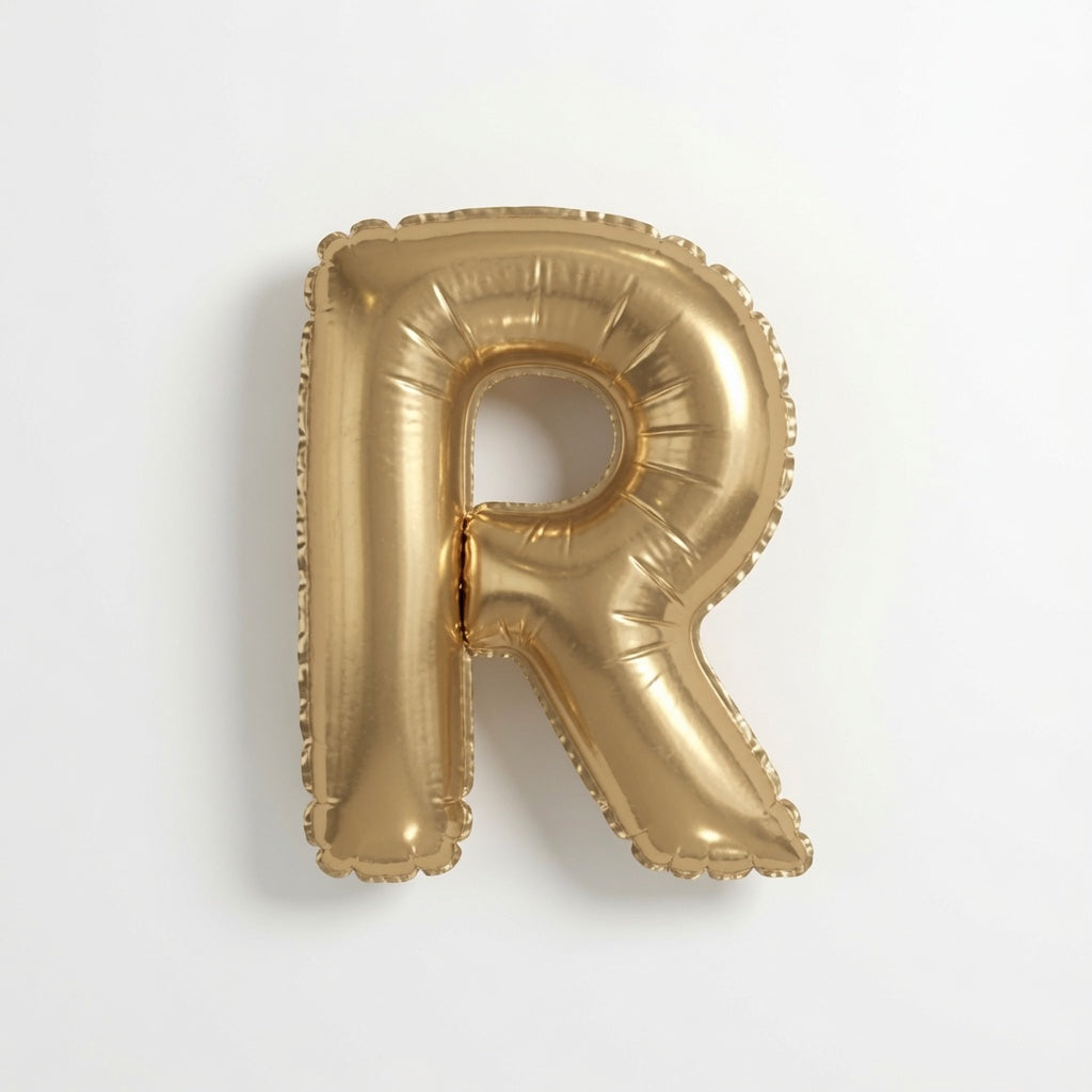 Gold Foil Letter R
