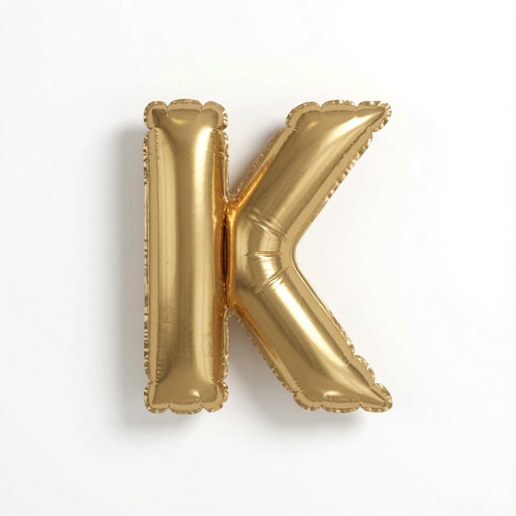 MINI GLD AIR FILLED BLLN LTR K