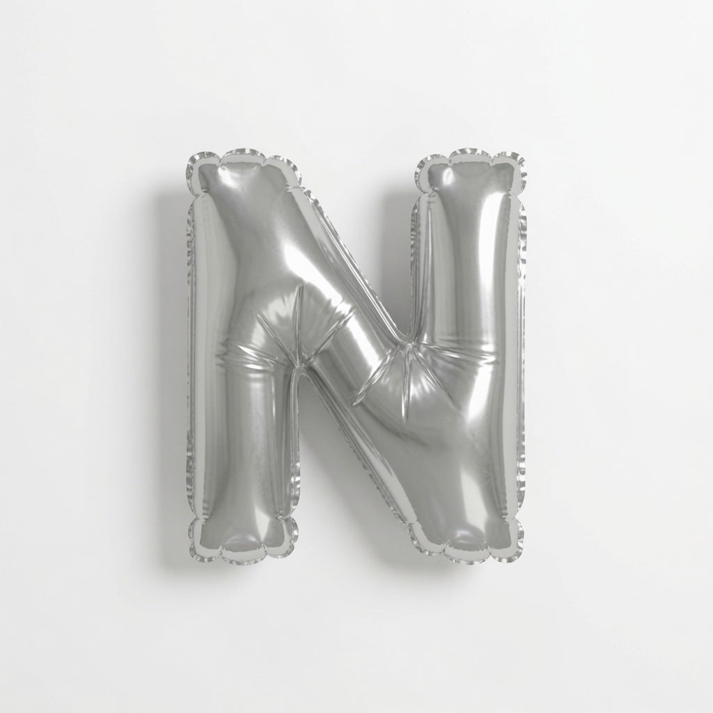 Mini Silver Letter N