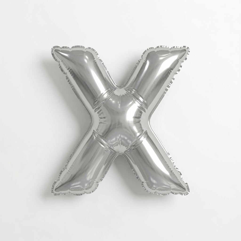 Mini Silver Letter X