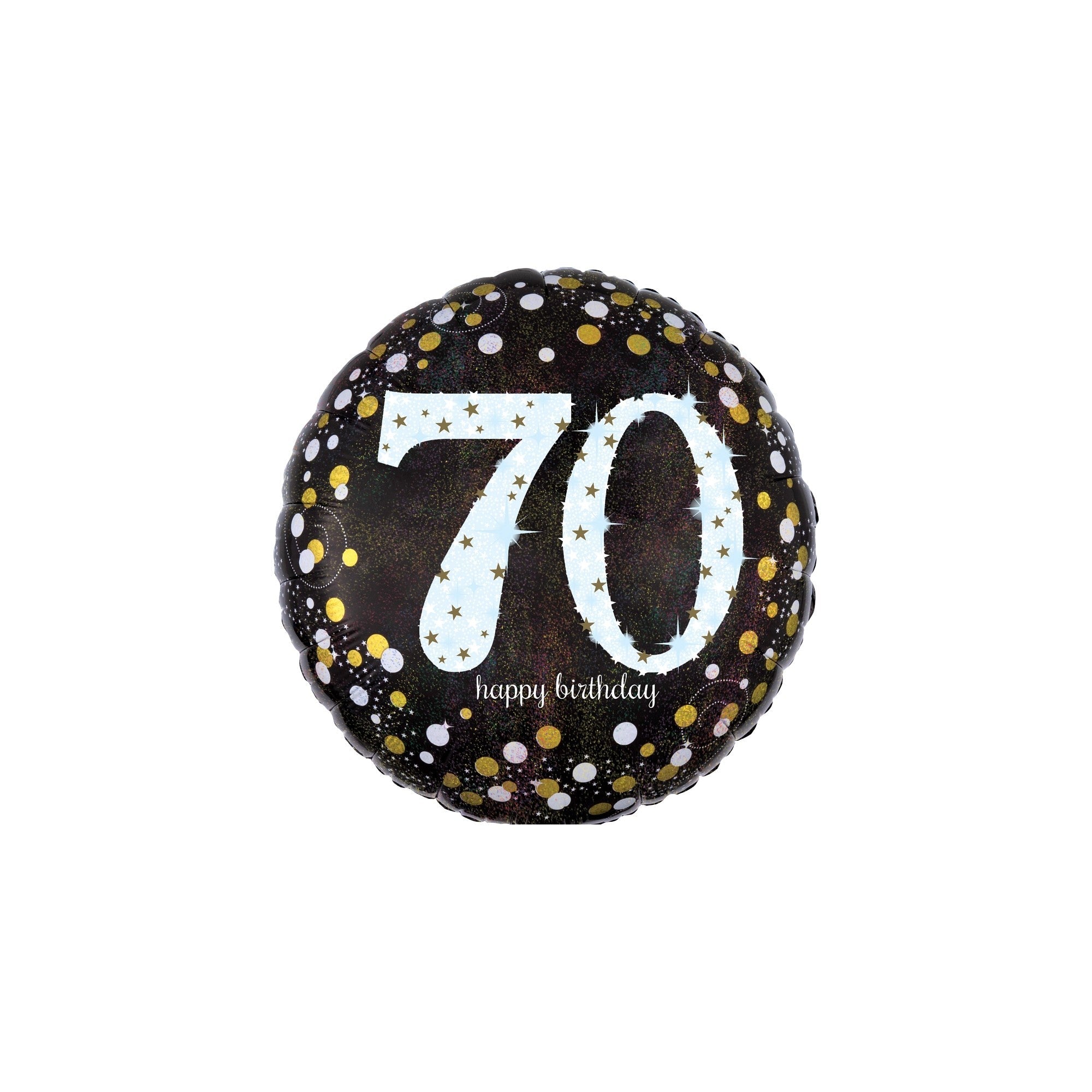 17" birthday black sparkle 70th