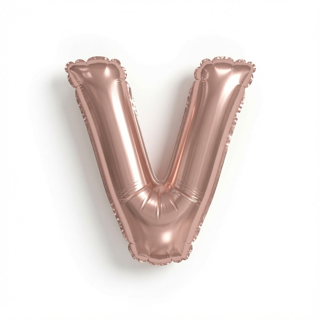 Rose Gld Letter V