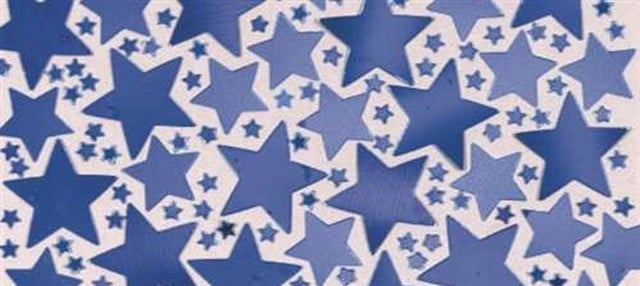 2.5 oz. Blue Metallic Star Confetti - Blue, 1 piece 