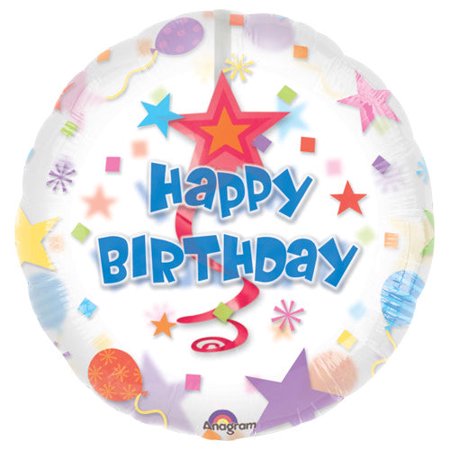 32" Birthday Swirl SuperShape™ Insiders® Dangler Balloon