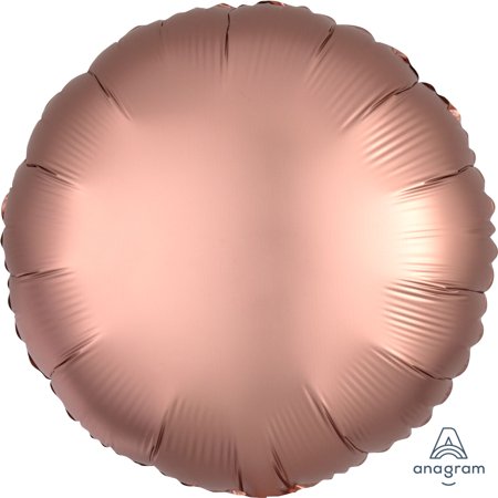 18" Satin Luxe™ Circle Standard Balloon - Rose Copper