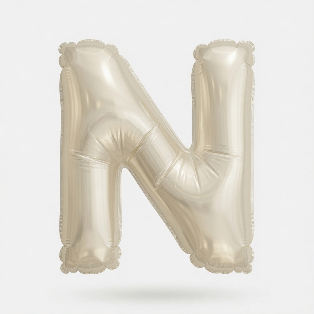 Wht/Gld Letter N
