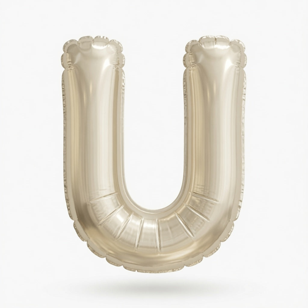 Wht/Gld Letter U