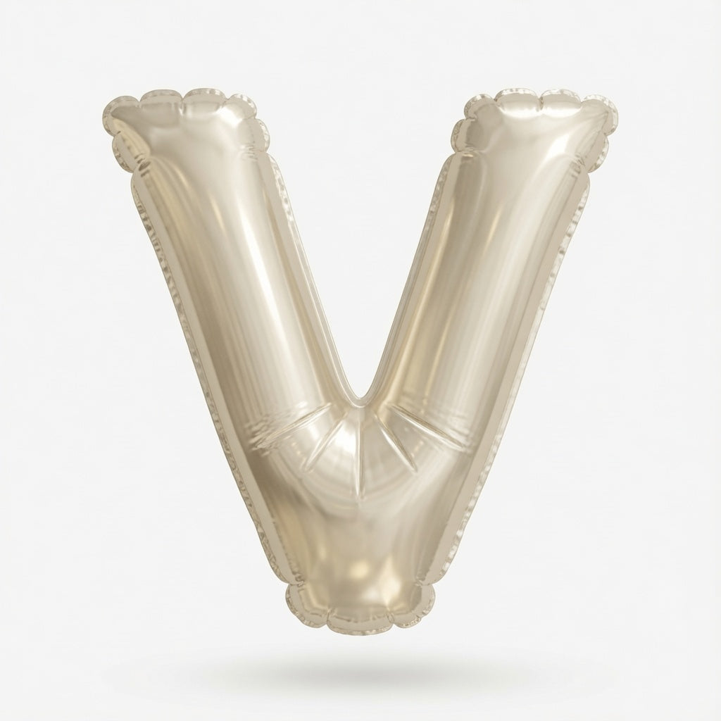 WHT/GLD LTR V